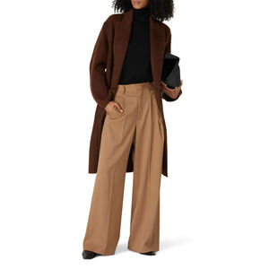 VINCE Brown Oversized Women's Coat double-breasted $795 - Size L